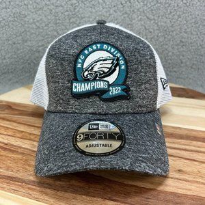 New Era Philadelphia Eagles NFC East Division 2022 Champion Gray Hat Cap